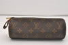 Authentic Louis Vuitton Monogram Trousse Ronde Pen Case Pouch M47630 Junk 6537J