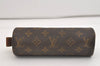 Authentic Louis Vuitton Monogram Trousse Ronde Pen Case Pouch M47630 Junk 6537J