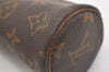 Authentic Louis Vuitton Monogram Trousse Ronde Pen Case Pouch M47630 Junk 6537J