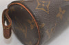 Authentic Louis Vuitton Monogram Trousse Ronde Pen Case Pouch M47630 Junk 6537J