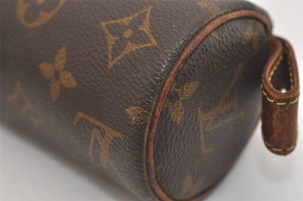 Authentic Louis Vuitton Monogram Trousse Ronde Pen Case Pouch M47630 Junk 6537J