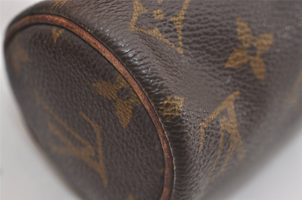 Authentic Louis Vuitton Monogram Trousse Ronde Pen Case Pouch M47630 Junk 6537J