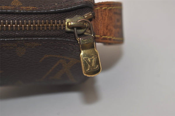 Authentic Louis Vuitton Monogram Trousse Ronde Pen Case Pouch M47630 Junk 6537J