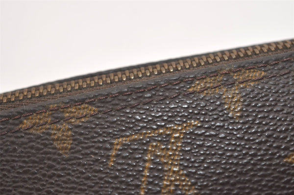 Authentic Louis Vuitton Monogram Trousse Ronde Pen Case Pouch M47630 Junk 6537J