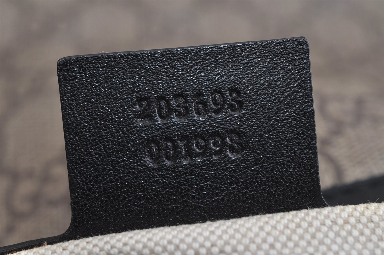 Authentic GUCCI Vintage Shoulder Tote Bag GG PVC Leather 203693 Brown 6538I