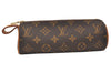 Authentic Louis Vuitton Monogram Trousse Ronde Pen Case Pouch M47630 Junk 6538J