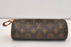 Authentic Louis Vuitton Monogram Trousse Ronde Pen Case Pouch M47630 Junk 6538J