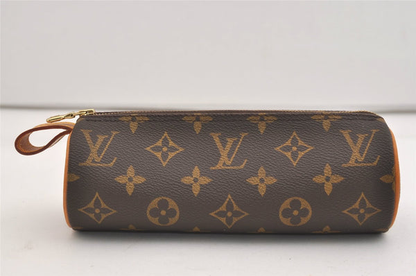 Authentic Louis Vuitton Monogram Trousse Ronde Pen Case Pouch M47630 Junk 6538J
