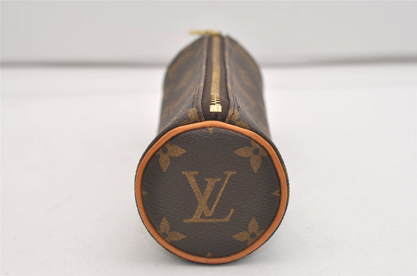 Authentic Louis Vuitton Monogram Trousse Ronde Pen Case Pouch M47630 Junk 6538J