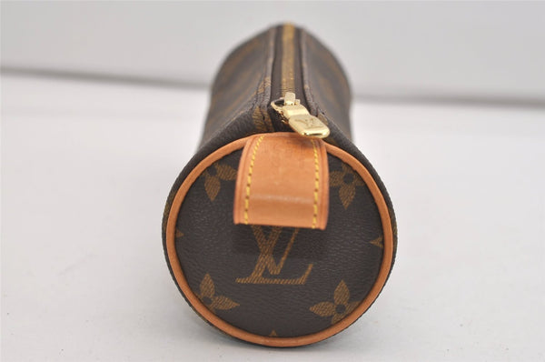 Authentic Louis Vuitton Monogram Trousse Ronde Pen Case Pouch M47630 Junk 6538J