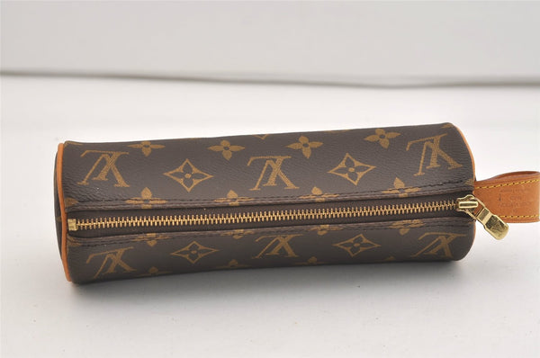 Authentic Louis Vuitton Monogram Trousse Ronde Pen Case Pouch M47630 Junk 6538J