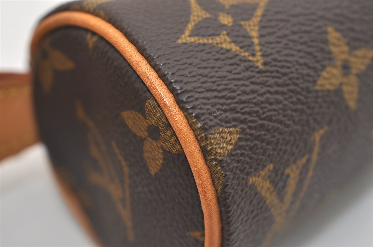 Authentic Louis Vuitton Monogram Trousse Ronde Pen Case Pouch M47630 Junk 6538J