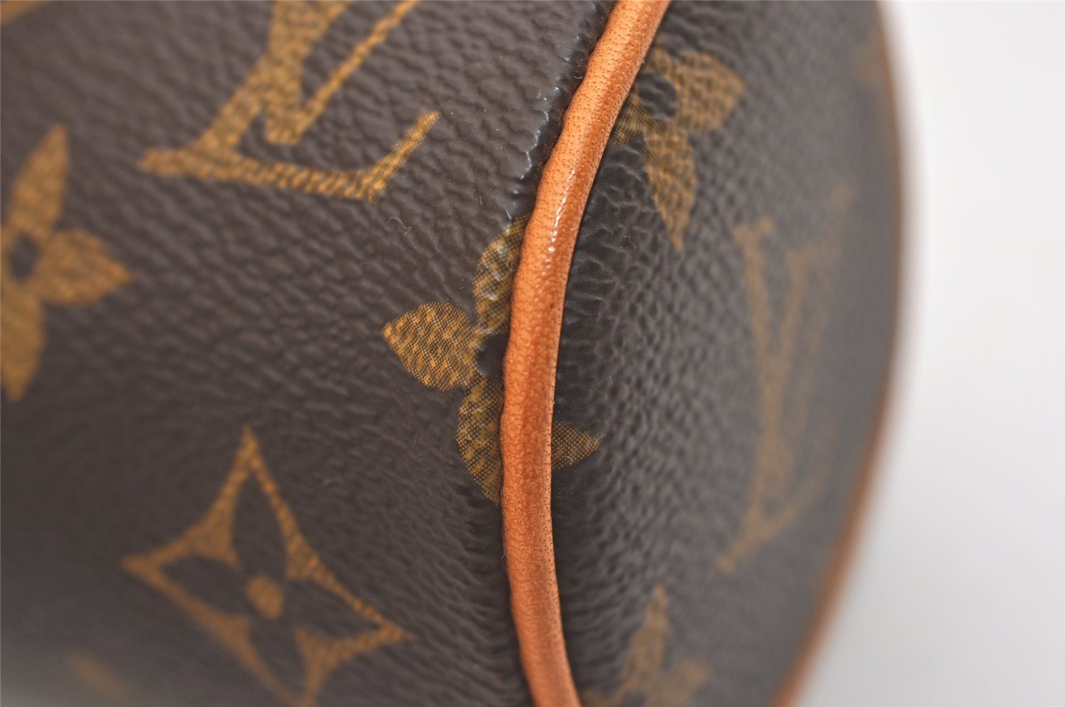 Authentic Louis Vuitton Monogram Trousse Ronde Pen Case Pouch M47630 Junk 6538J