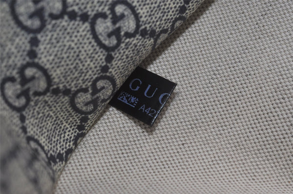 Authentic GUCCI Heart Tattoo Shoulder Tote Bag GG PVC Enamel 197953 Navy 6539I