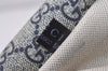 Authentic GUCCI Heart Tattoo Shoulder Tote Bag GG PVC Enamel 197953 Navy 6539I