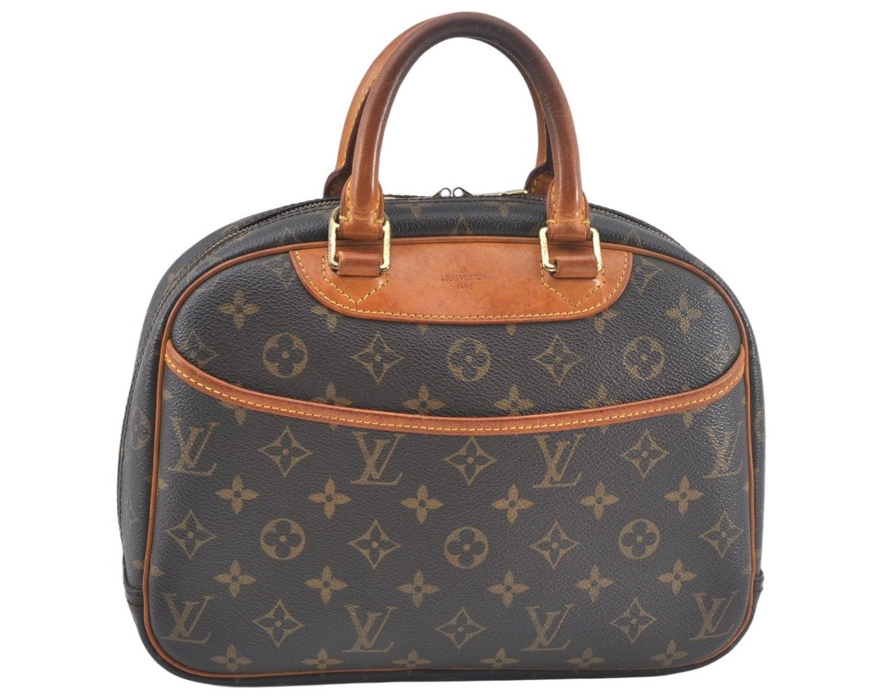 Authentic Louis Vuitton Monogram Trouville Hand Bag Purse M42228 LV 6539J