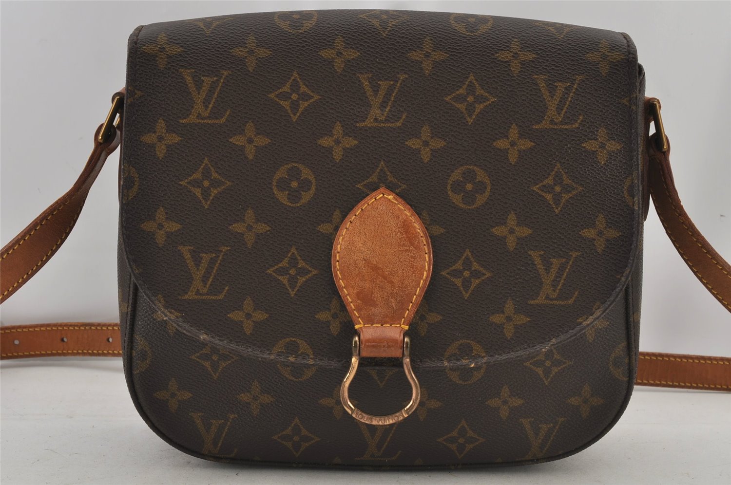 Authentic Louis Vuitton Monogram Saint Cloud GM M51242 Shoulder Cross Bag 6540J