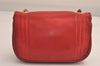 Authentic CHANEL Lamb Skin Chain Shoulder Cross Body Bag Purse Red CC 6540M