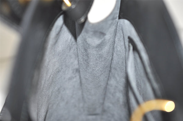 Authentic Louis Vuitton Epi Cluny Shoulder Bag Purse Black M52252 LV 6541I