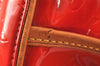 Authentic Louis Vuitton Vernis Sutton Shoulder Hand Bag Red M91080 LV 6542K