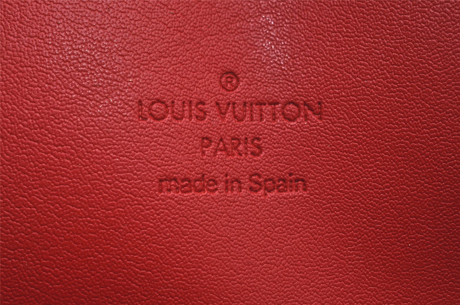 Authentic Louis Vuitton Vernis Sutton Shoulder Hand Bag Red M91080 LV 6542K