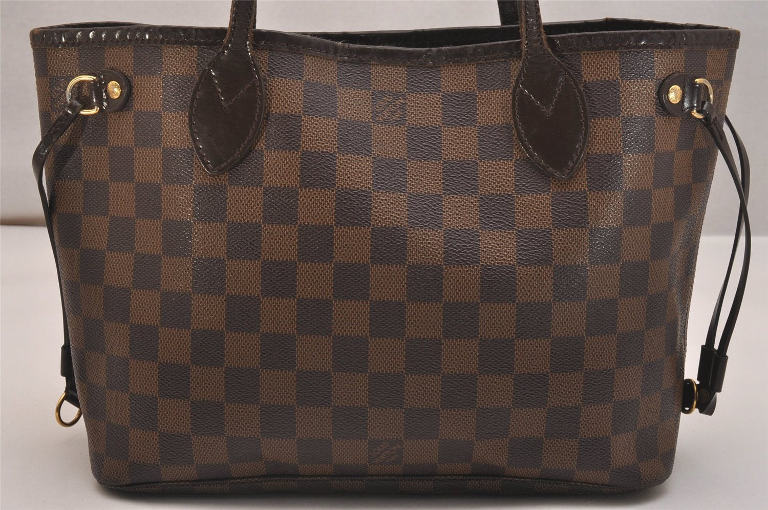 Authentic Louis Vuitton Damier Neverfull PM Shoulder Tote Bag N51109 LV 6543J