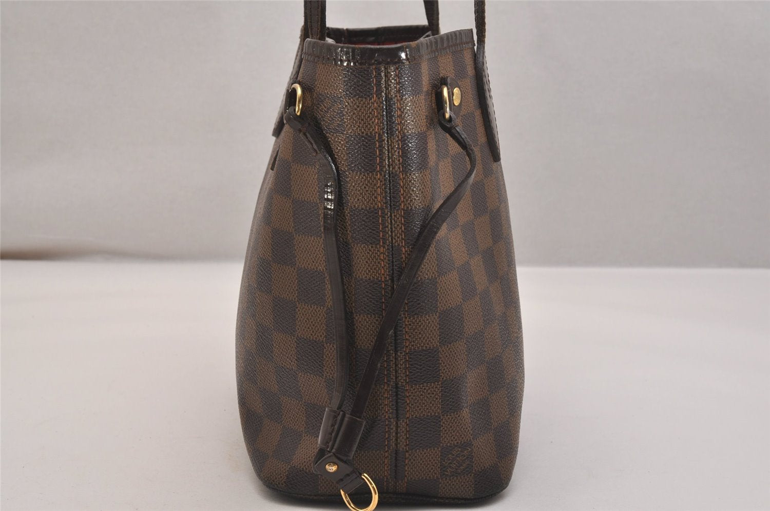 Authentic Louis Vuitton Damier Neverfull PM Shoulder Tote Bag N51109 LV 6543J