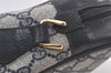 Authentic GUCCI Sherry Line Shoulder Cross Bag GG PVC Leather Navy Junk 6543K