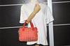 Authentic CHANEL New Travel Line 2Way Shoulder Hand Bag Nylon Leather Red 6545I