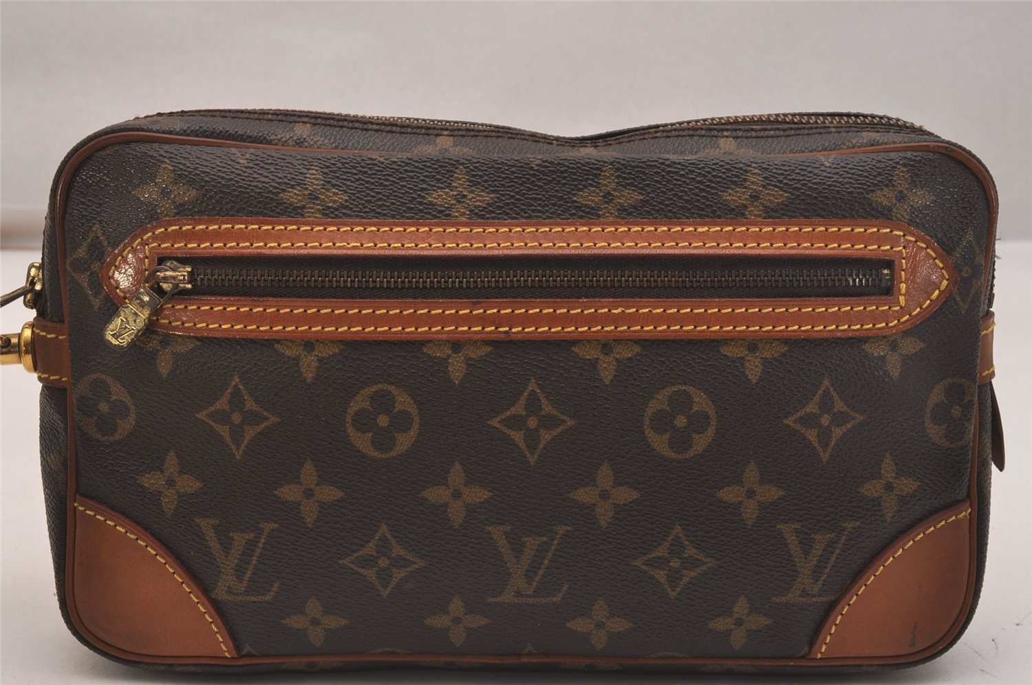 Authentic Louis Vuitton Monogram Marly Dragonne GM M51825 Clutch Hand Bag 6545J