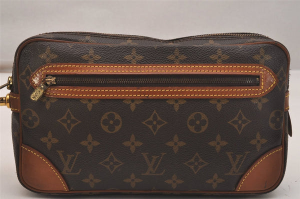 Authentic Louis Vuitton Monogram Marly Dragonne GM M51825 Clutch Hand Bag 6545J