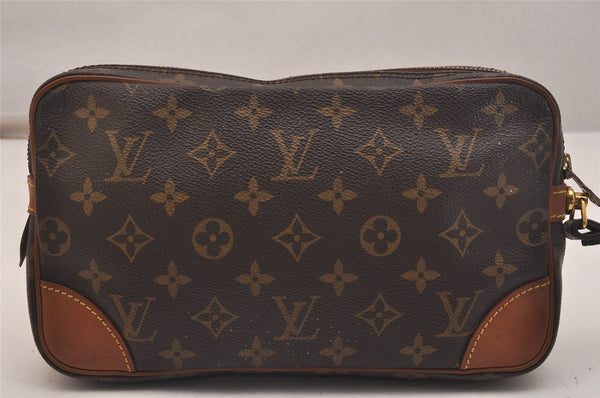 Authentic Louis Vuitton Monogram Marly Dragonne GM M51825 Clutch Hand Bag 6545J