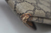 Authentic GUCCI Vintage Pouch Purse GG PVC Leather Brown 6547J