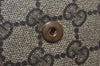 Authentic GUCCI Vintage Pouch Purse GG PVC Leather Brown 6547J