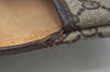 Authentic GUCCI Vintage Pouch Purse GG PVC Leather Brown 6547J