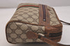 Authentic GUCCI Web Sherry Line Shoulder Cross Bag GG PVC Leather Brown 6549J