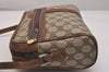 Authentic GUCCI Web Sherry Line Shoulder Cross Bag GG PVC Leather Brown 6549J