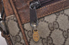 Authentic GUCCI Web Sherry Line Shoulder Cross Bag GG PVC Leather Brown 6549J
