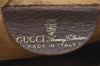 Authentic GUCCI Web Sherry Line Shoulder Cross Bag GG PVC Leather Brown 6549J