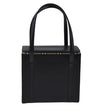 Authentic BURBERRY Vintage Check Leather Hand Bag Purse Black 6550J