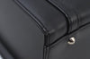 Authentic BURBERRY Vintage Check Leather Hand Bag Purse Black 6550J