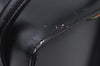 Authentic BURBERRY Vintage Check Leather Hand Bag Purse Black 6550J