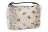 Authentic FENDI Vintage Hand Bag Purse Fur Leather White 6552I