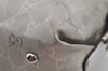 Authentic GUCCI GG Imprime Hand Boston Bag GG PVC Leather 272375 Silver 6552J