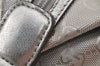Authentic GUCCI GG Imprime Hand Boston Bag GG PVC Leather 272375 Silver 6552J