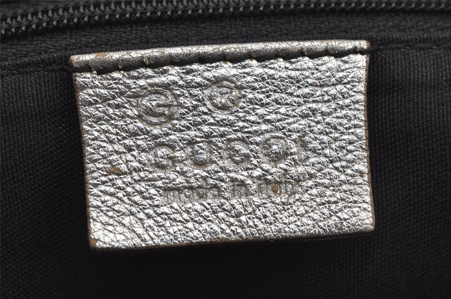 Authentic GUCCI GG Imprime Hand Boston Bag GG PVC Leather 272375 Silver 6552J