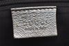 Authentic GUCCI GG Imprime Hand Boston Bag GG PVC Leather 272375 Silver 6552J