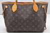 Authentic Louis Vuitton Monogram Neverfull PM Shoulder Tote Bag M40155 LV 6552K