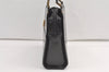 Authentic YVES SAINT LAURENT Hand Bag Purse Leather Black 6553J