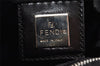 Authentic FENDI Mamma Baguette Shoulder Hand Bag Jersey Leather Black 6554I